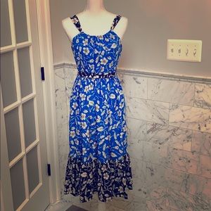 Eliza J size 4 floral blue spring summer dress